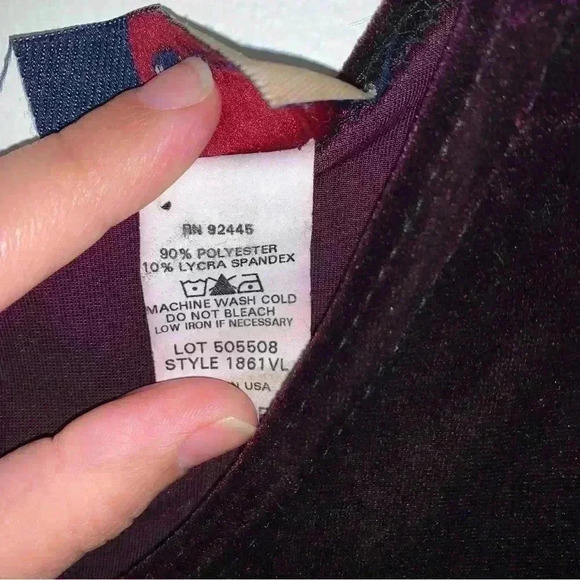 Vintage Deep Purple Velvet Maxi Dress Whimsigoth 90s Keyhole Back Large - Picture 6 of 12